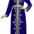 Royal-Blue color full sleeves Handmade Moroccan Kaftan with Sun-proof hiijab