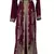Wine color full sleeves Handmade Moroccan Kaftan with Embroidered zari work hijab