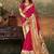 Paithani Art silk woven crimson classic ethnic saree