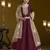 Chanderi embroidered burgundy designer salwar kameez