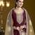 Chanderi embroidered burgundy designer salwar kameez