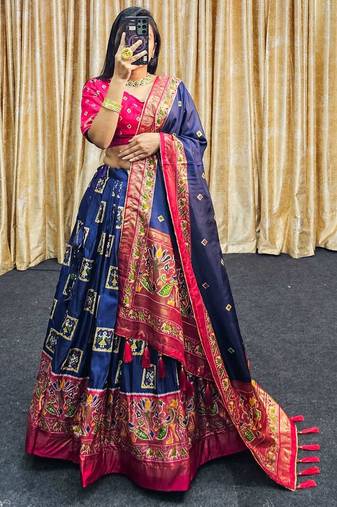 Party wear SIlk Blend Lehengha Choli with Dupatta for Women