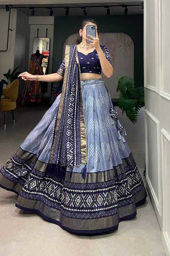 Party wear SIlk Blend Lehengha Choli with Dupatta for Women