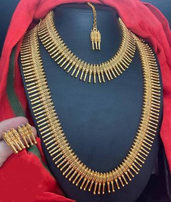 exquisite gold spike Necklace :: set - traditional kerala style jewelry collection
description: 1