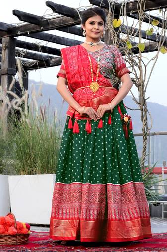 Party wear SIlk Blend Lehengha Choli with Dupatta for Women