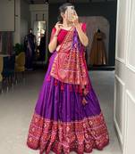 Party wear SIlk Blend Lehengha Choli with Dupatta for Women