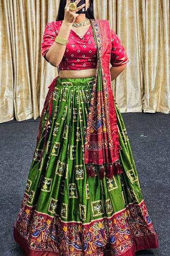 Party wear SIlk Blend Lehengha Choli with Dupatta for Women
