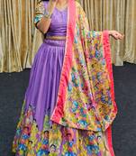 Party wear SIlk Blend Lehengha Choli with Dupatta for Women