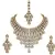 Luxurious gold-plated kundan choker Necklace :: set with maang tikka and earrings