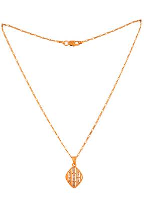 Golden chain SHORT with diamond pendant one gram gold 3