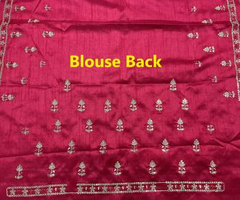 YELLOW PINK SEQUINS THREAD & ZARI EMBROIDERED GEORGETTE DESIGNER WEDDING & PARTY WEAR FESTIVAL SEMI STITCHED LEHENGA 9