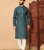 Outluk  jacquard pintex mens wholesale kurta pajama