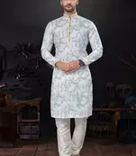 Outluk wedding collection  cotton pintex mens kurta pajama