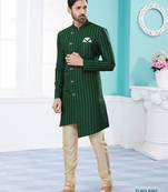 Havy zari jackard with thread work havy indowestern sherwani set