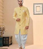 Havy banarasi jackard with thread work indowestern sherwani