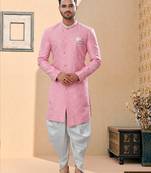 Havy banarasi jackard with thread work indowestern sherwani