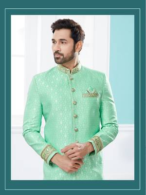 Havy classic sherwani with thread embroidered n stones work over the sherwani 2