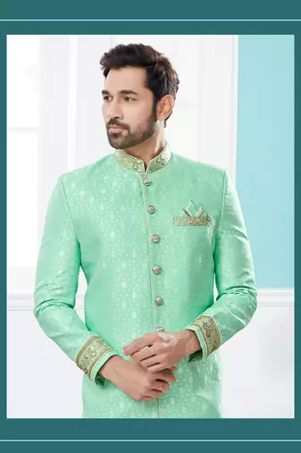 Havy classic sherwani with thread embroidered n stones work over the sherwani