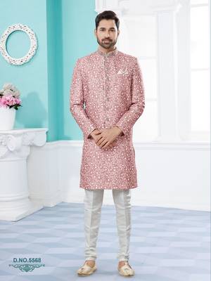 Havy classic sherwani with thread embroidered n stones work over the sherwani 1