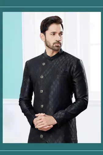 Havy banarasi jackard indowestern sherwani