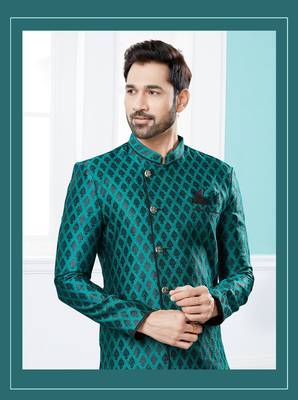 Havy banarasi jackard indowestern sherwani 2