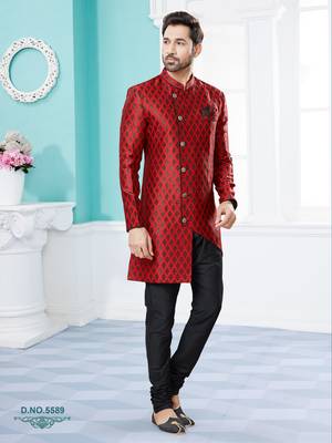 Havy banarasi jackard indowestern sherwani 1