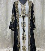 Sale Black & White Embroidered Stone Work Georgette Casual Stitched Wedding Party Wear Dress 271