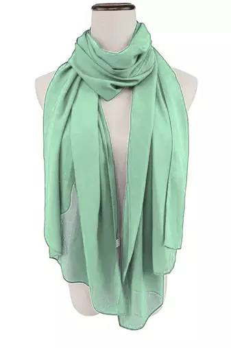 Light Green Moroccan Kaftan	With Sun-proof hijab