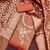 Orange Pure Viscose Hand Wrok Unstitched Dress Material