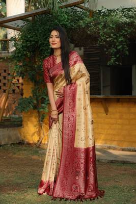 Original Faux Kanjivaram Soft Silk Saree  3