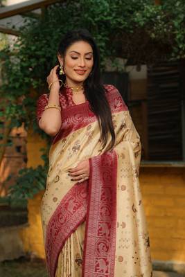 Original Faux Kanjivaram Soft Silk Saree  4