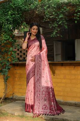 Original Faux Kanjivaram Soft Silk Saree  4