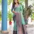 Women'S Turquoise Silk Kanjeevaram Saree With Unstitched Blouse Piece