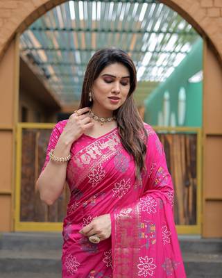  Dola Silk Bandhej Print Sarees  4