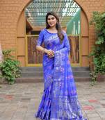  Dola Silk Bandhej Print Sarees 