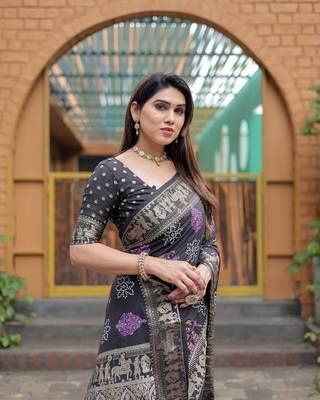  Dola Silk Bandhej Print Sarees  4