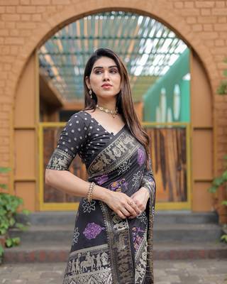  Dola Silk Bandhej Print Sarees  5
