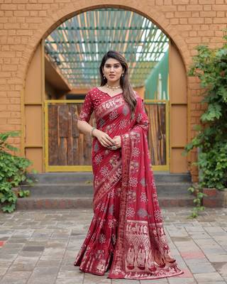  Dola Silk Bandhej Print Sarees  1
