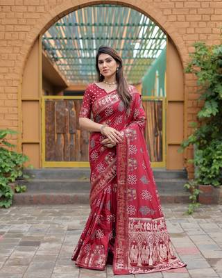  Dola Silk Bandhej Print Sarees  2