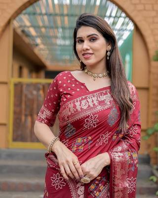  Dola Silk Bandhej Print Sarees  4