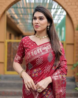  Dola Silk Bandhej Print Sarees  5