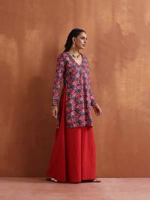 pink print sharara set 2