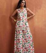 off white print sharara set