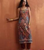 cola print straight kurta set