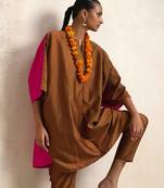  brown silk co-ord set