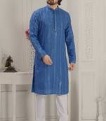 Arruga sylish mirror embroidery cotton kurta pajama