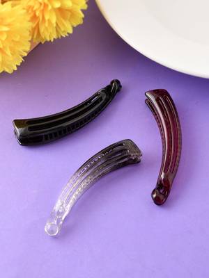 Multi banana hair clip set of 3 1