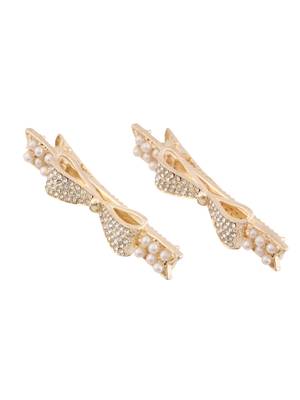 Gold pearl hair clip( pair of 2) 4