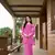 Nikhaar pink hand embroidery art silk jacket styles culottes kurta & set
