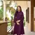 Nikhaar violet hand embroidery art silk a line kurta &